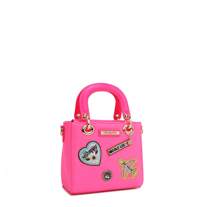 COLOR PATCH TOP HANDLE HANDBAG