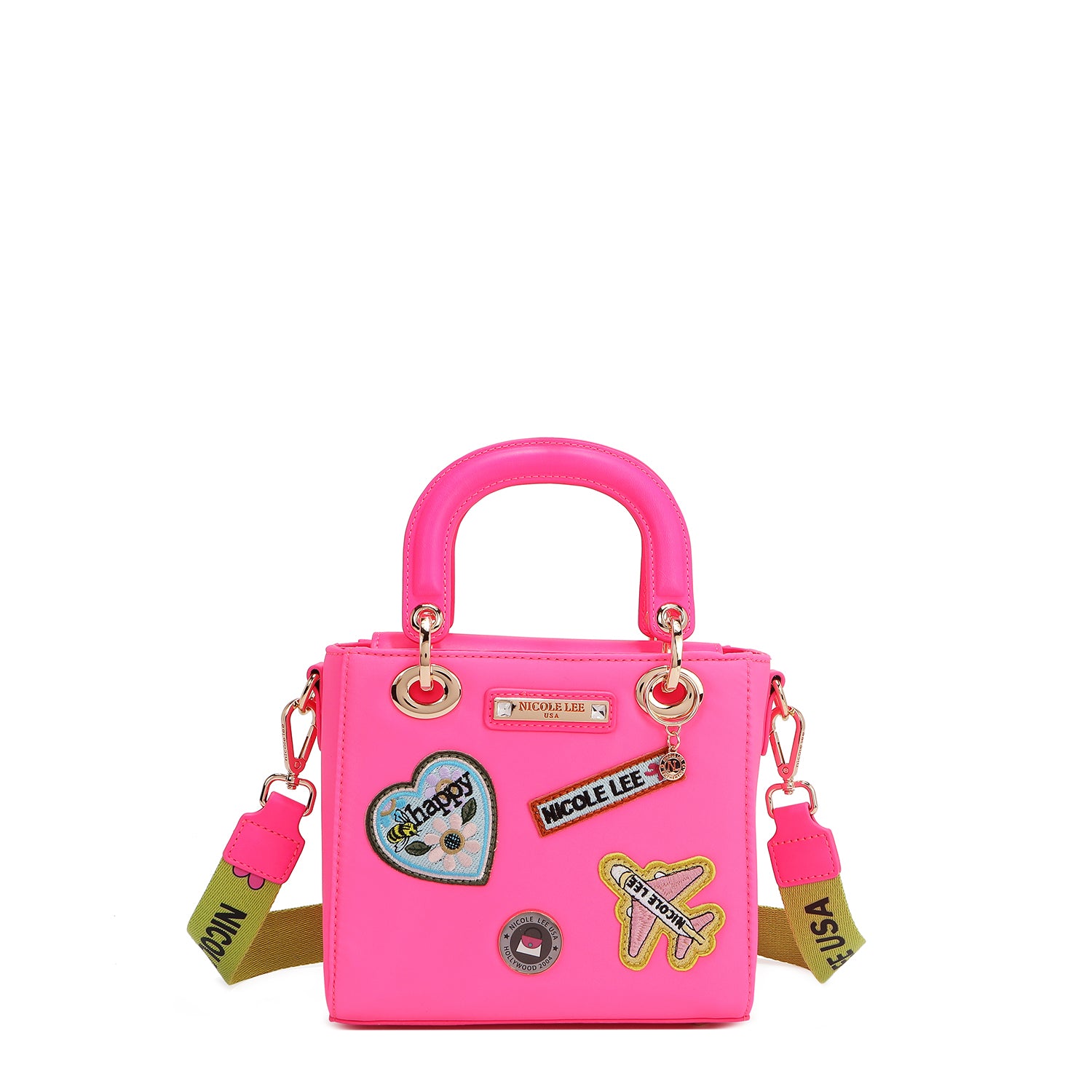 COLOR PATCH TOP HANDLE HANDBAG