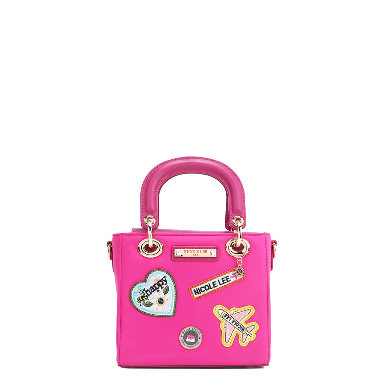 COLOR PATCH TOP HANDLE HANDBAG