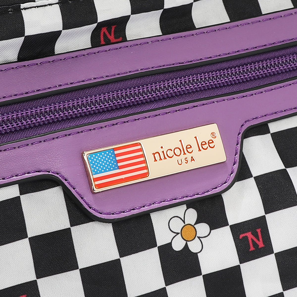 INTERIOR POCKET WITH OUR NICOLE LEE LOGO 