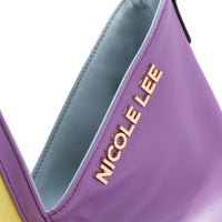 CLOSER VIEW TO OUR NICOLE LEE LOGO HARDWARE LETTERING 