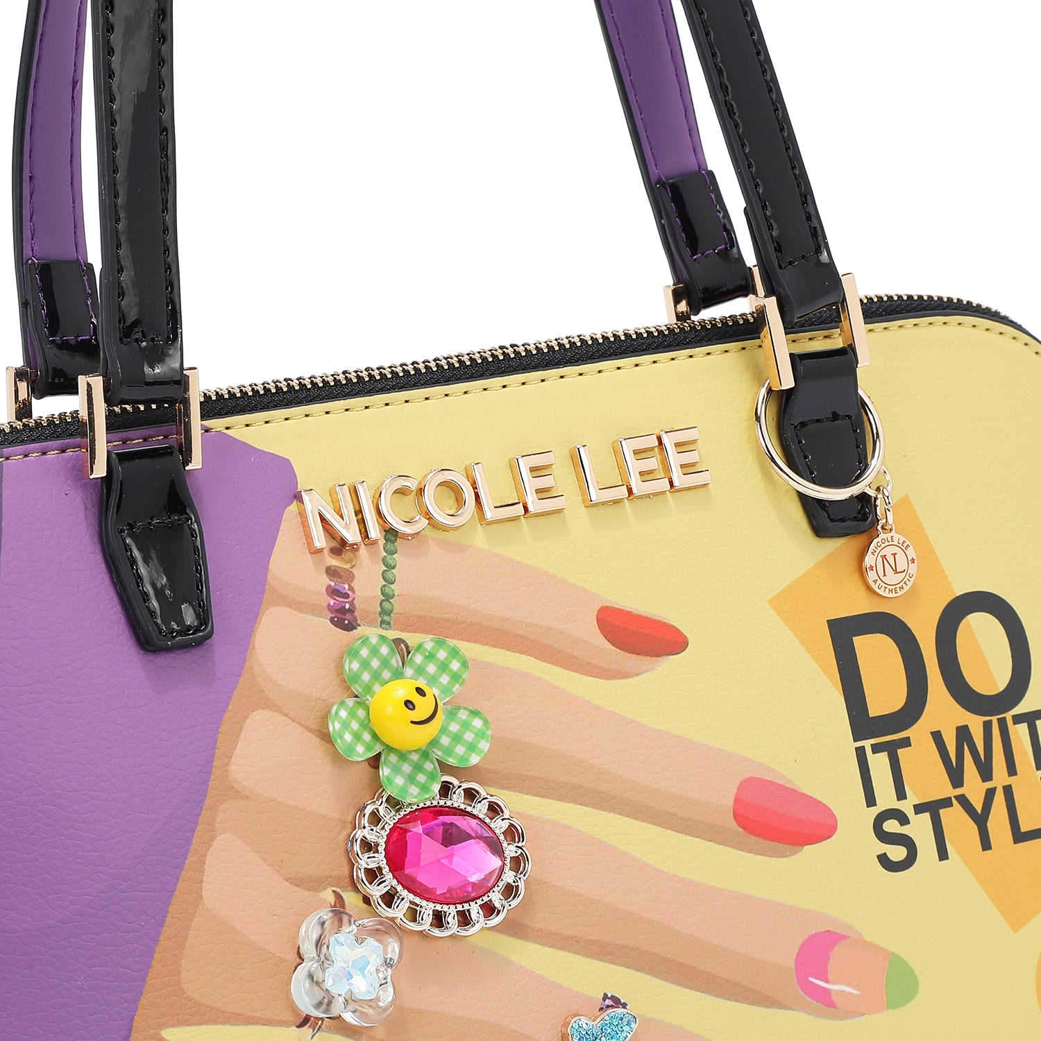 NAIL POLISH DOME SHOULDER BAG