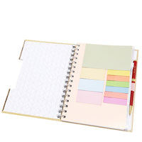 SPIRAL PLANNER WITH ZIP POCKET & STICKY NOTES