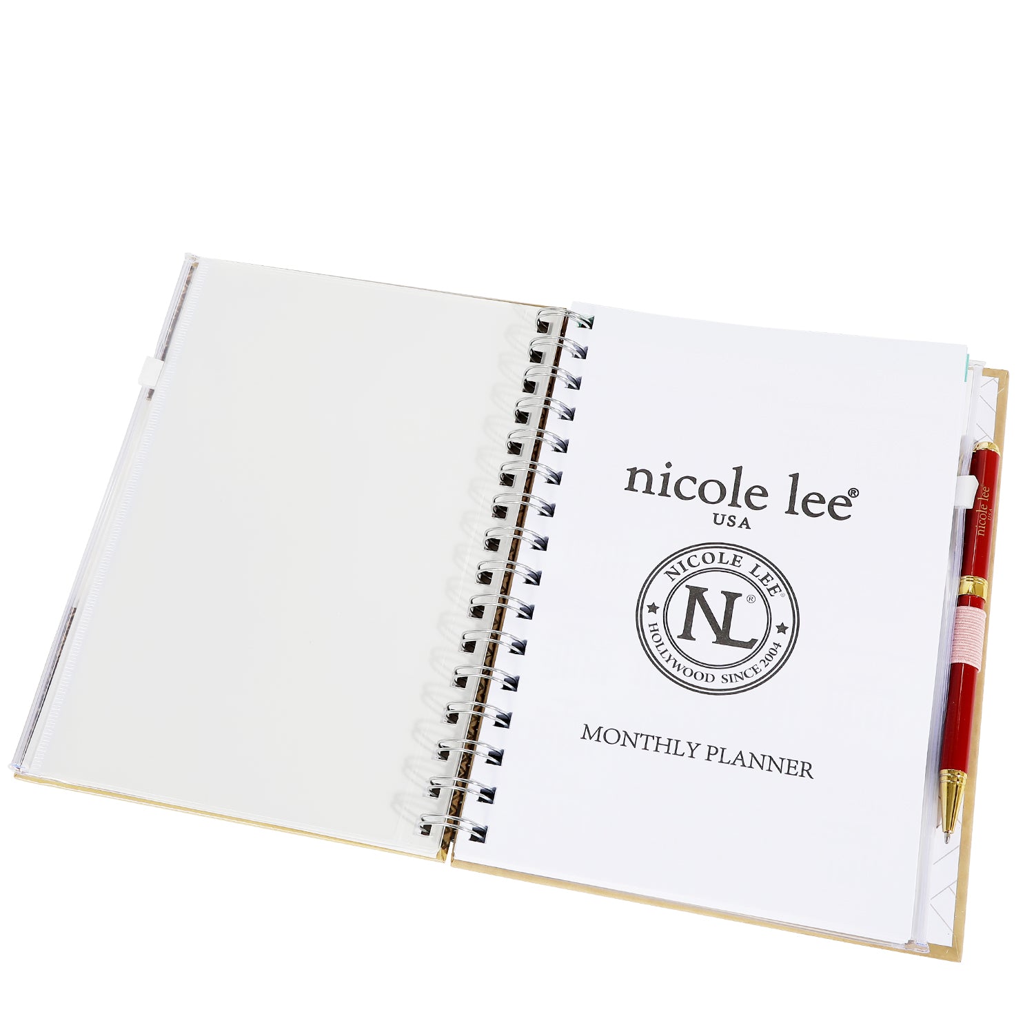 SPIRAL PLANNER WITH ZIP POCKET & STICKY NOTES