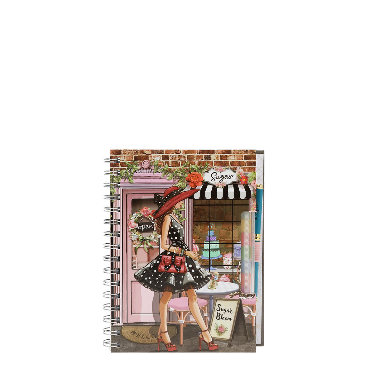SPIRAL PLANNER WITH ZIP POCKET & STICKY NOTES