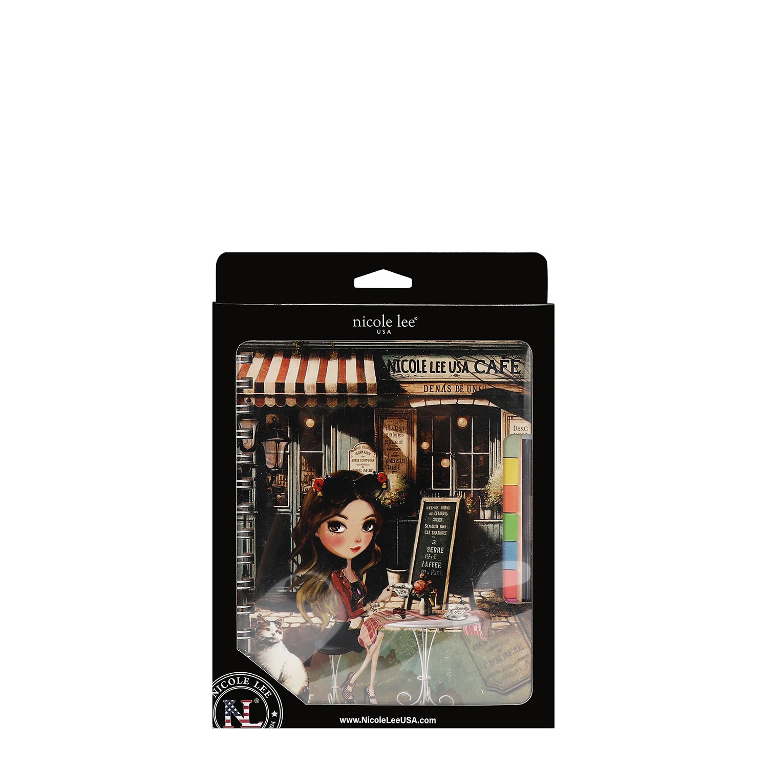 SPIRAL PLANNER WITH ZIP POCKET & STICKY NOTES