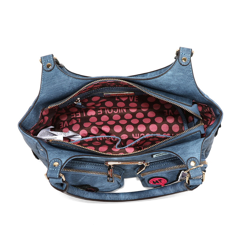 MULTI PATCH SHOULDER BAG
