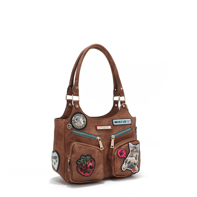 MULTI PATCH SHOULDER BAG