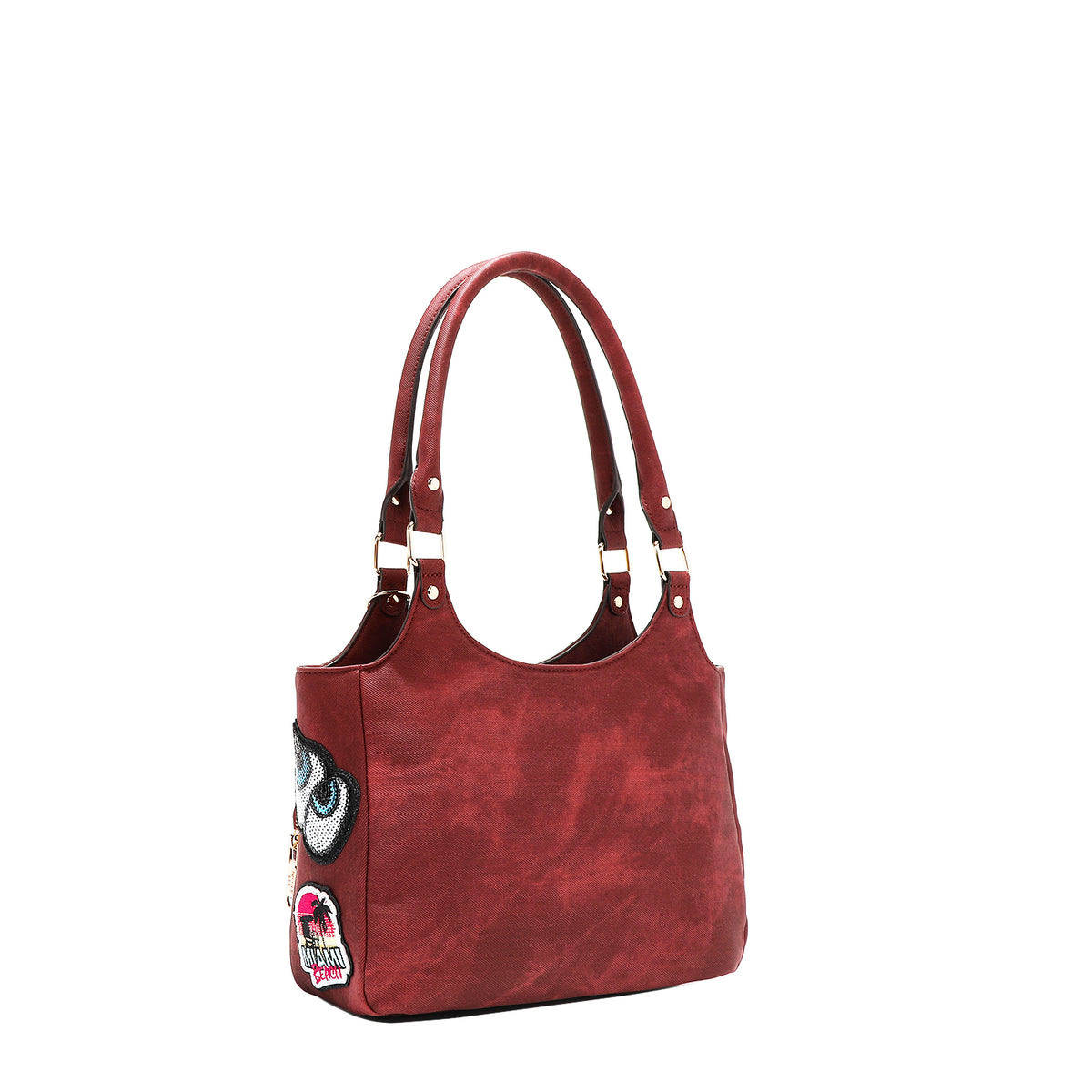 MULTI PATCH SHOULDER BAG