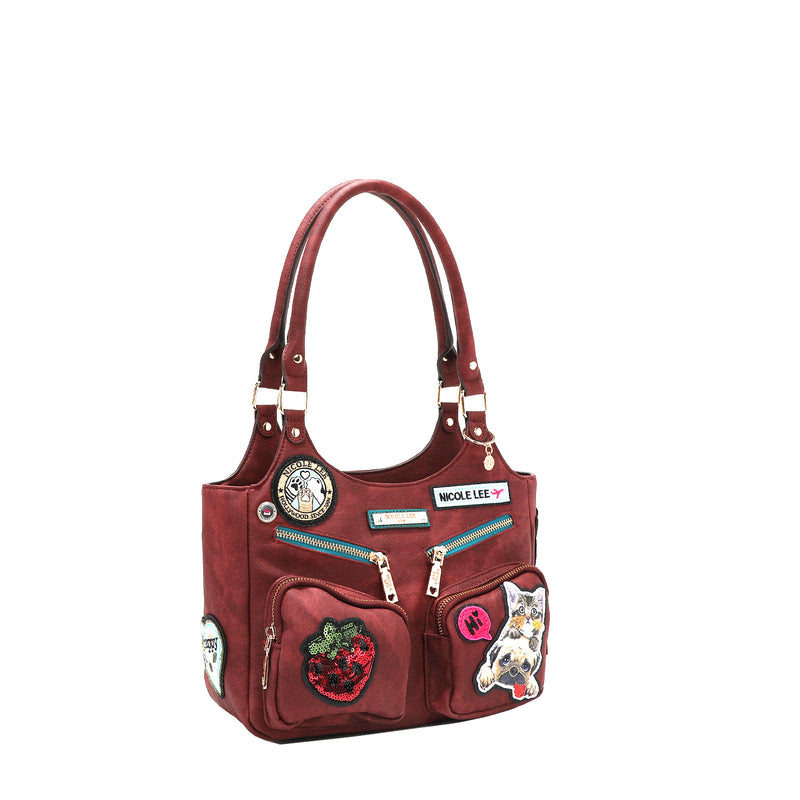 MULTI PATCH SHOULDER BAG