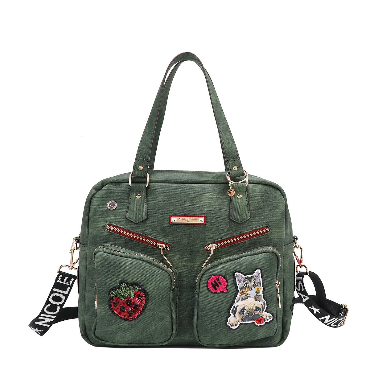 MULTI PATCH ZIPPER BAG