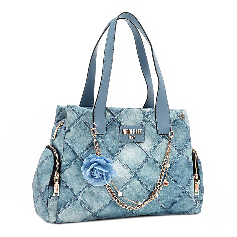 BLUE FLOWER HANDBAG