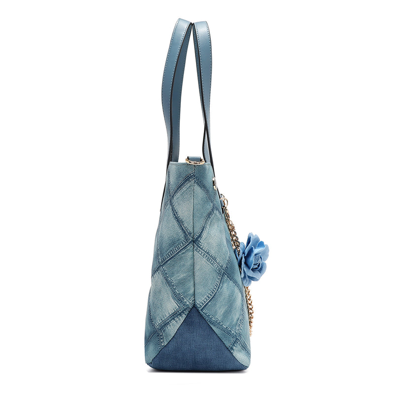 BLUE FLOWER TOTE