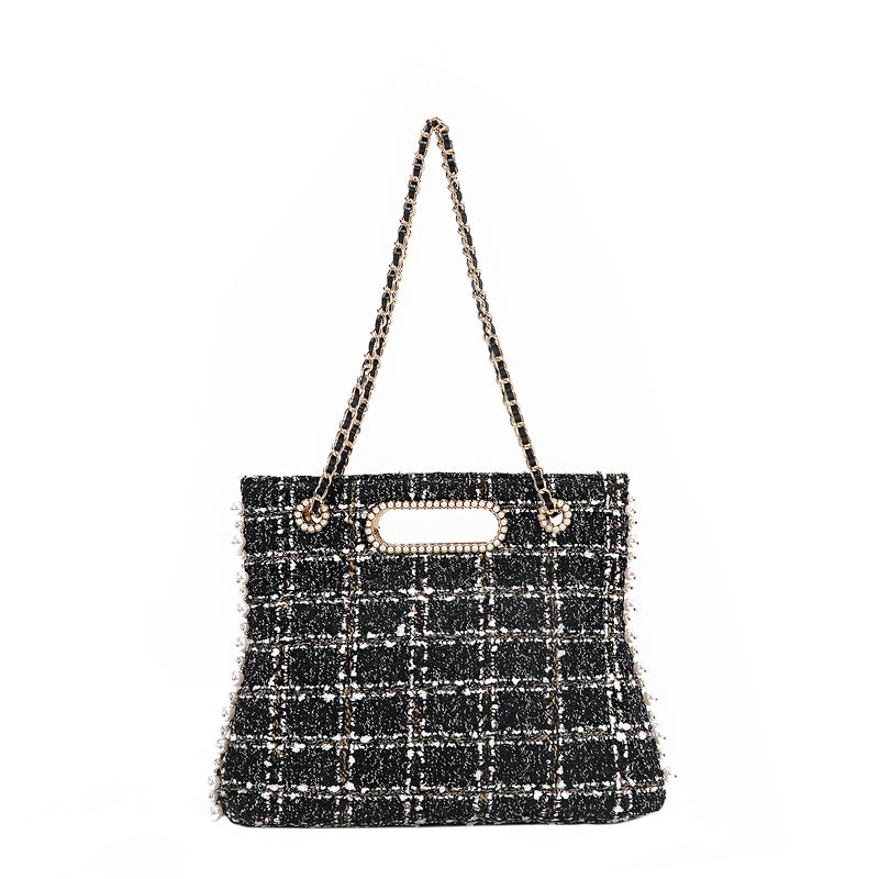 TWEED CLUTCH BAG