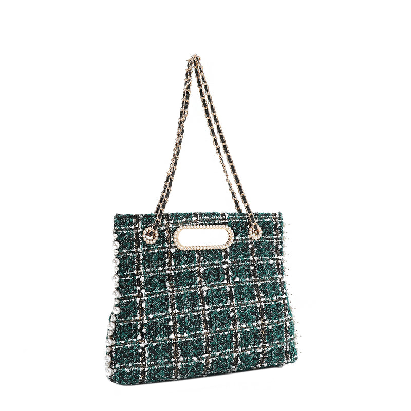 TWEED CLUTCH BAG