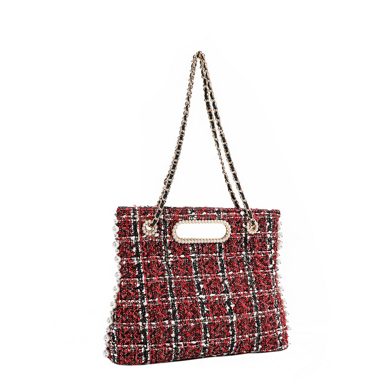 TWEED CLUTCH BAG