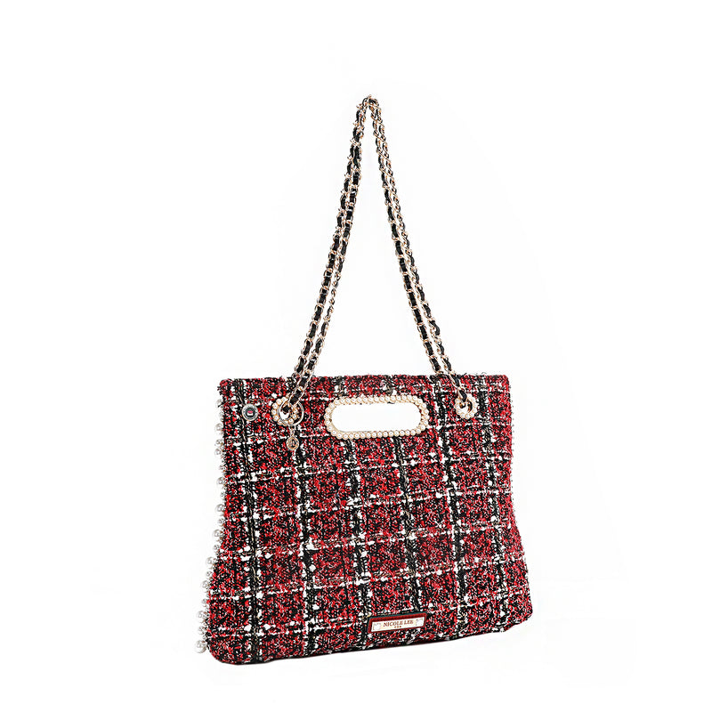 TWEED CLUTCH BAG