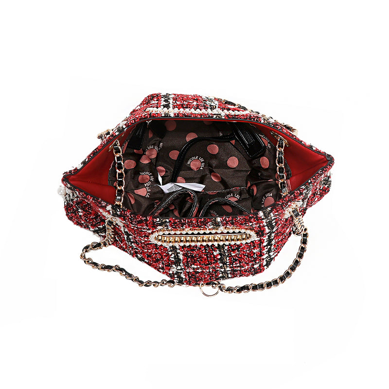 TWEED CLUTCH BAG