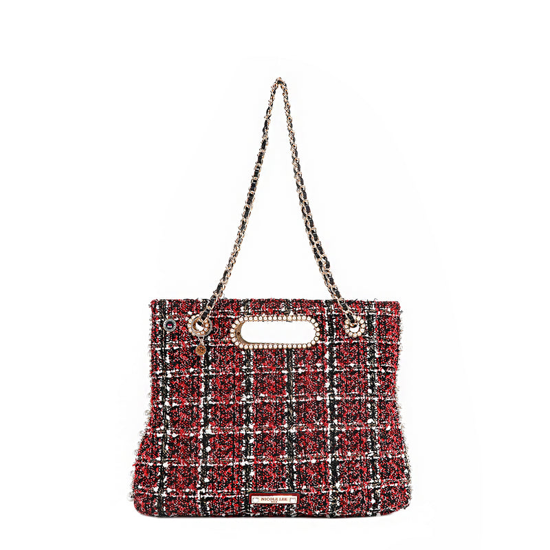 TWEED CLUTCH BAG