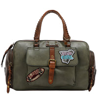 VINTAGE PATCH BOSTON BAG