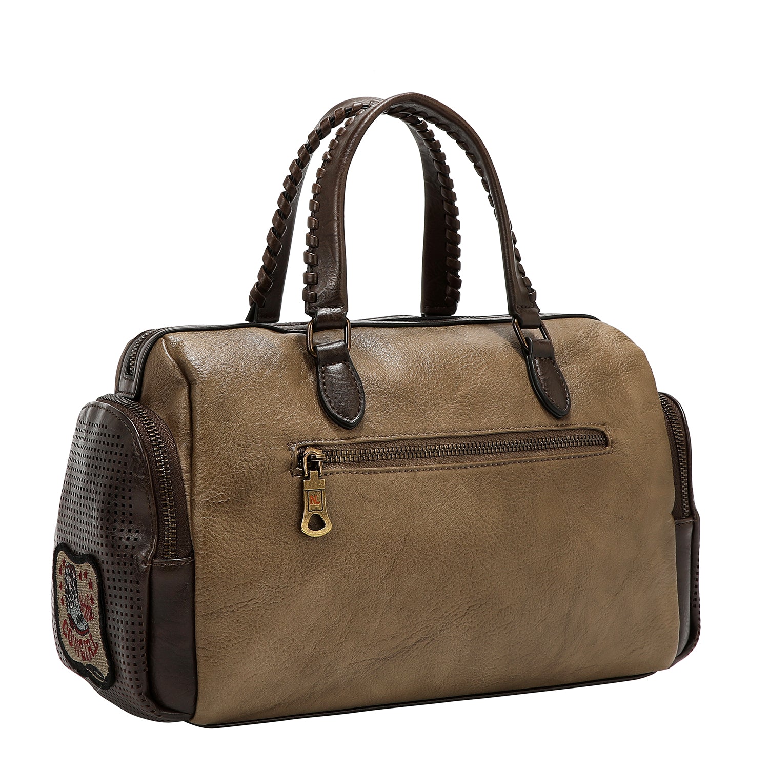 VINTAGE PATCH BOSTON BAG
