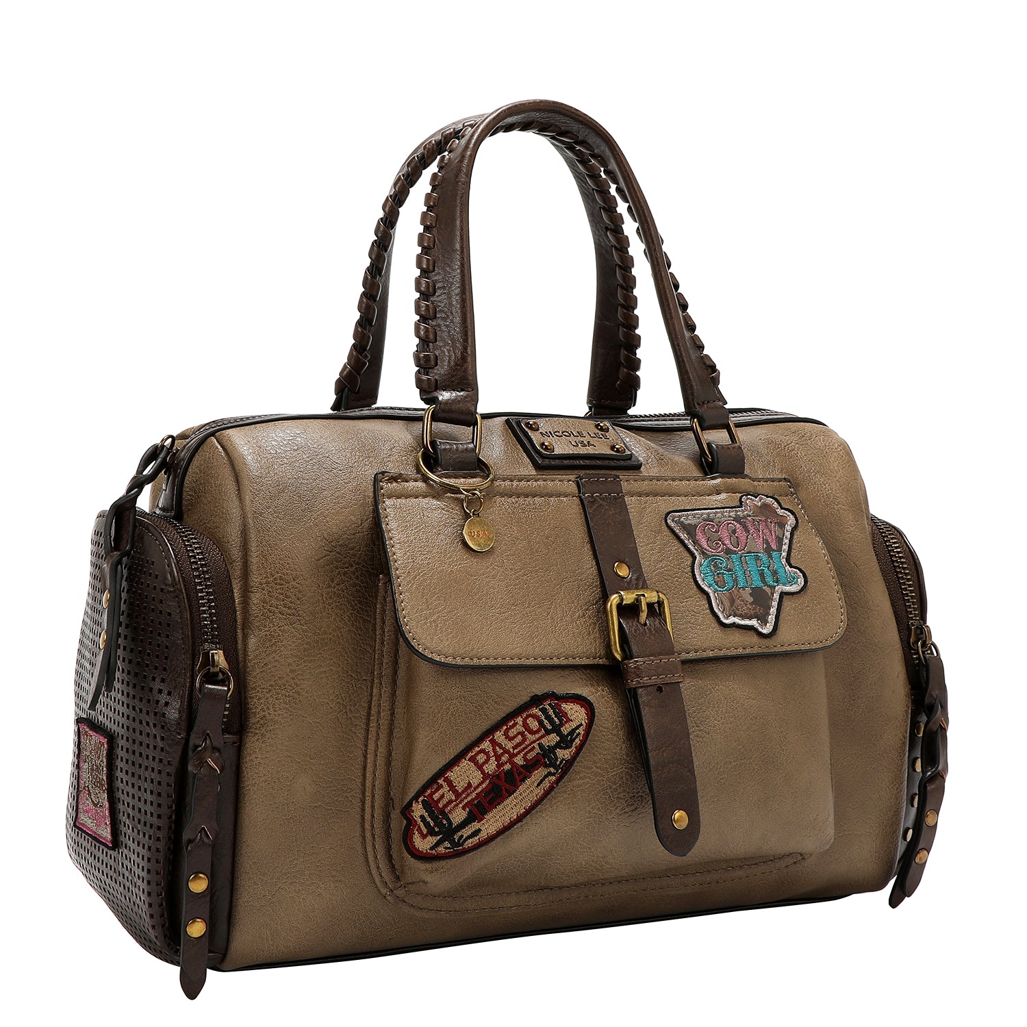 VINTAGE PATCH BOSTON BAG