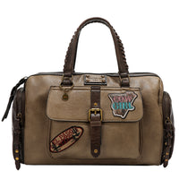 VINTAGE PATCH BOSTON BAG
