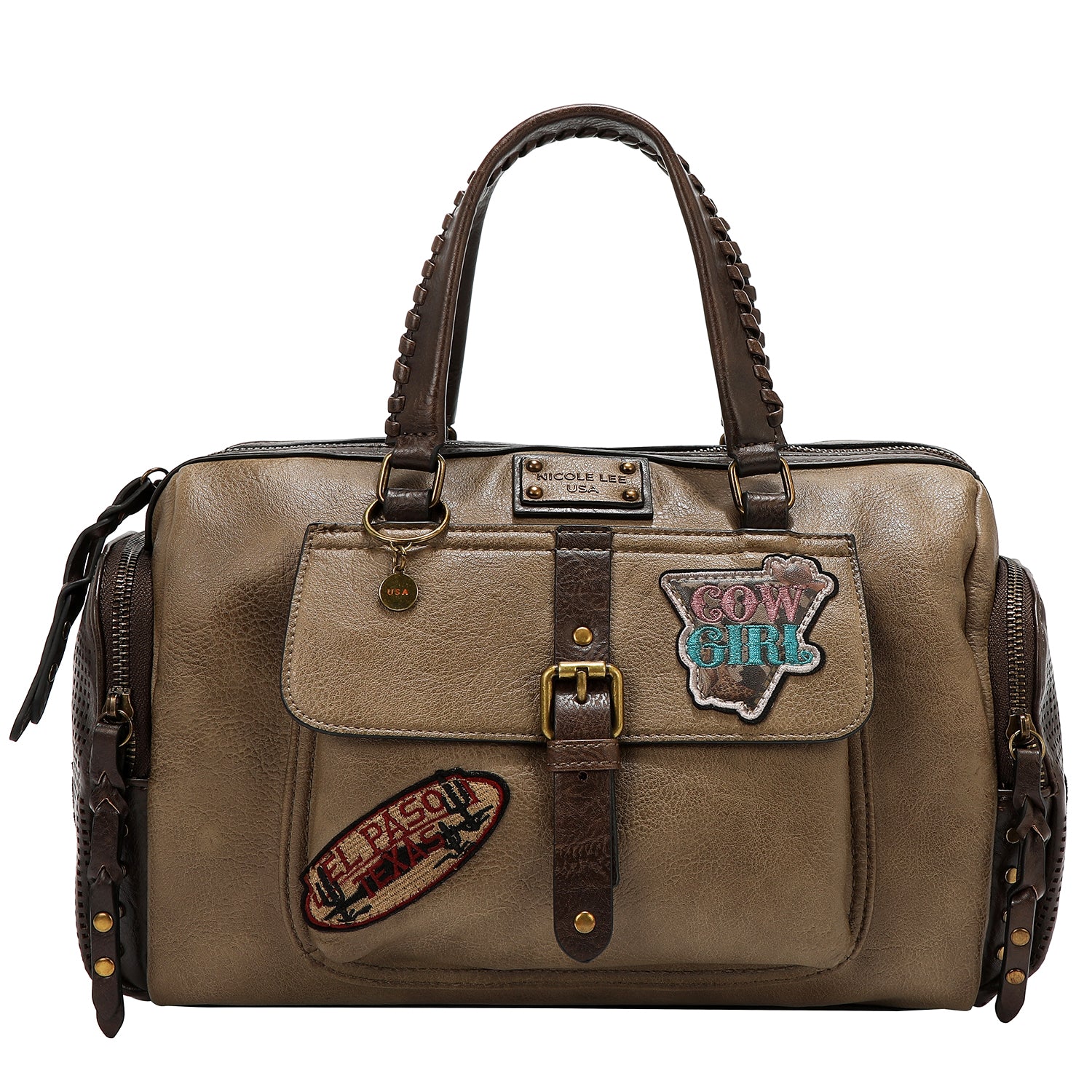 VINTAGE PATCH BOSTON BAG
