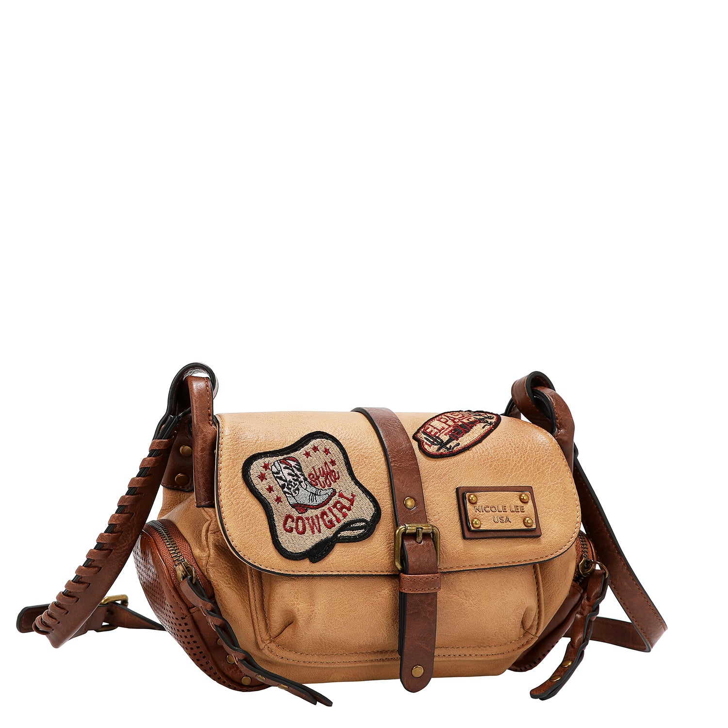 VINTAGE PATCH SHOULDER BAG
