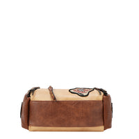 VINTAGE PATCH MESSENGER BAG