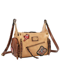 VINTAGE PATCH MESSENGER BAG