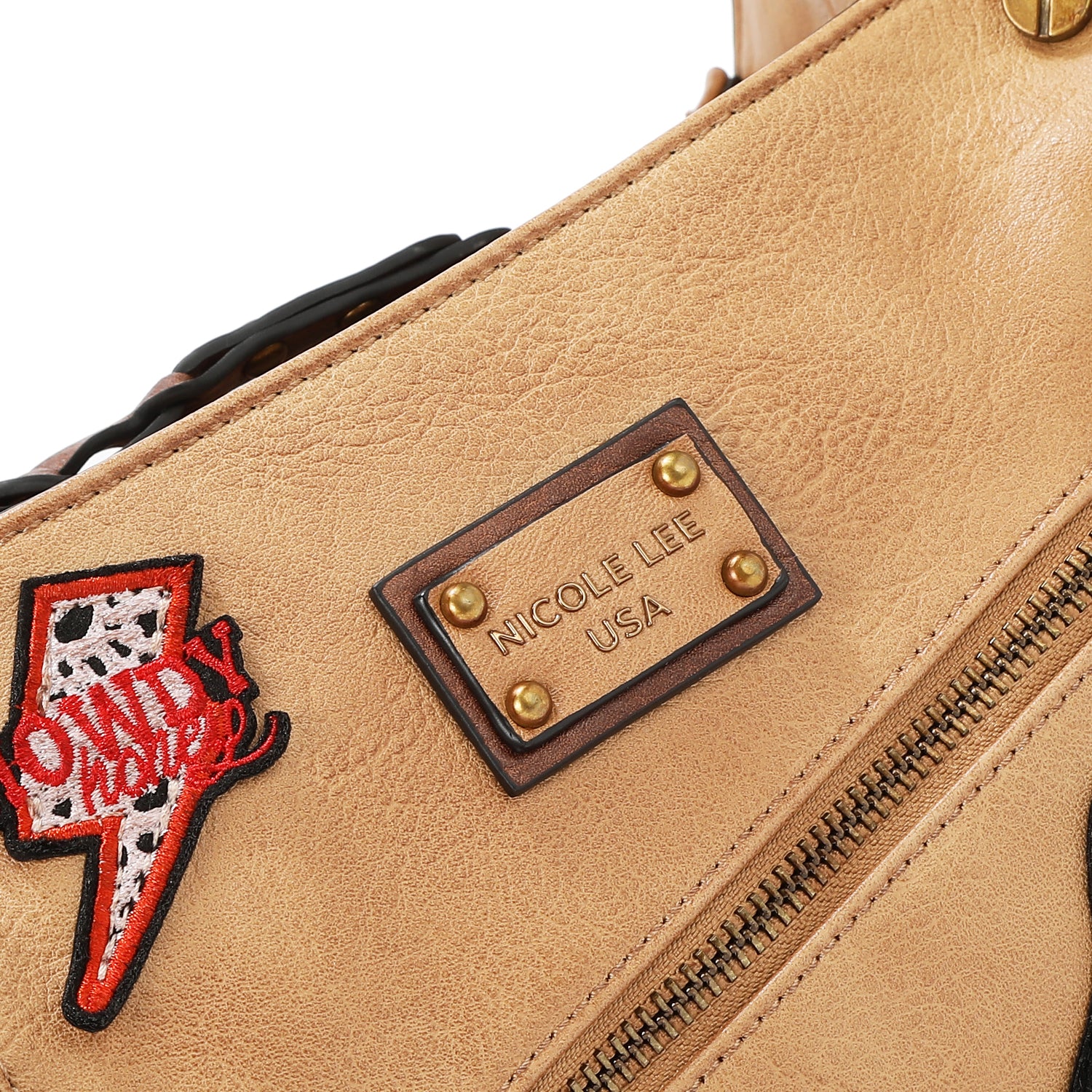 VINTAGE PATCH MESSENGER BAG