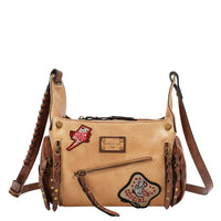 VINTAGE PATCH MESSENGER BAG
