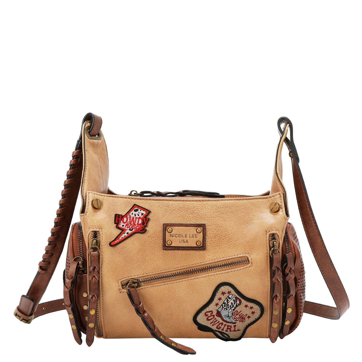 VINTAGE PATCH MESSENGER BAG