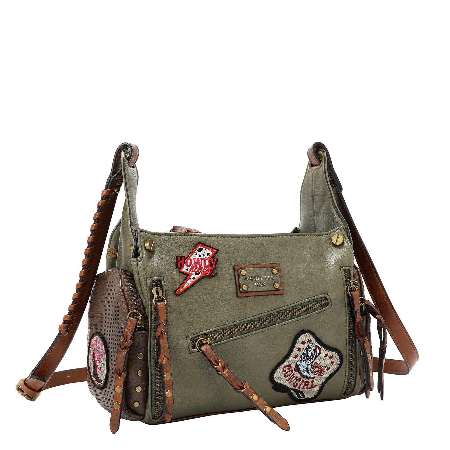 VINTAGE PATCH MESSENGER BAG
