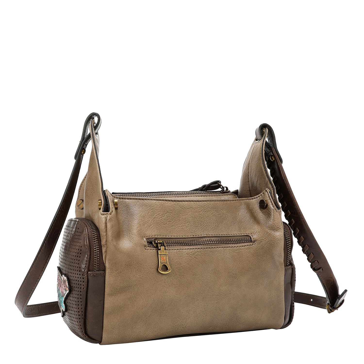 VINTAGE PATCH MESSENGER BAG