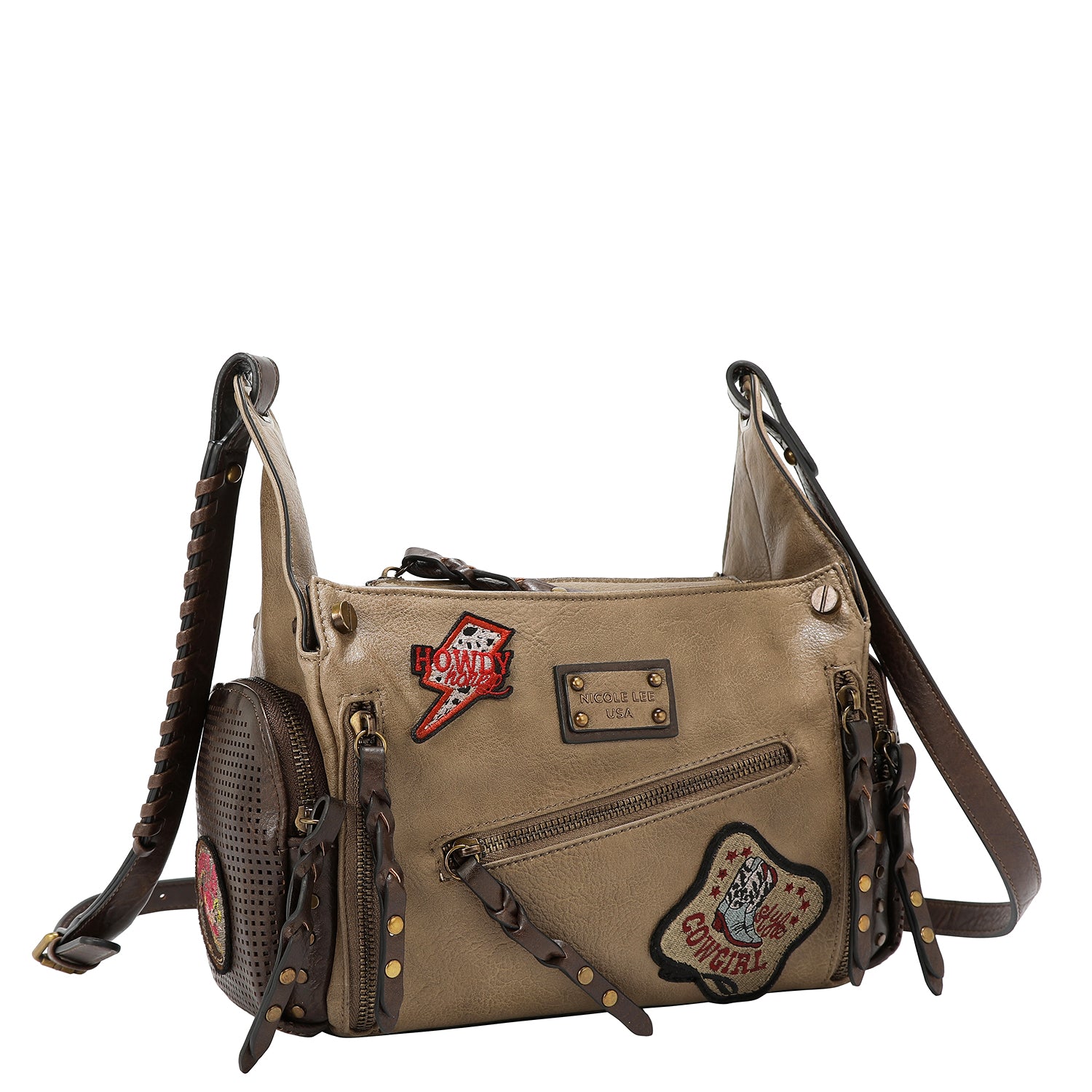 VINTAGE PATCH MESSENGER BAG