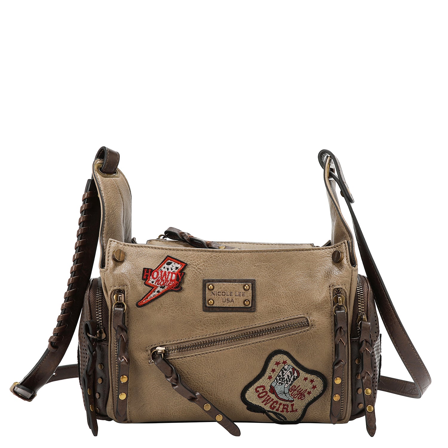 VINTAGE PATCH MESSENGER BAG