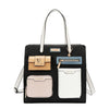 COLORBLOCK POCKET TOTE BAG