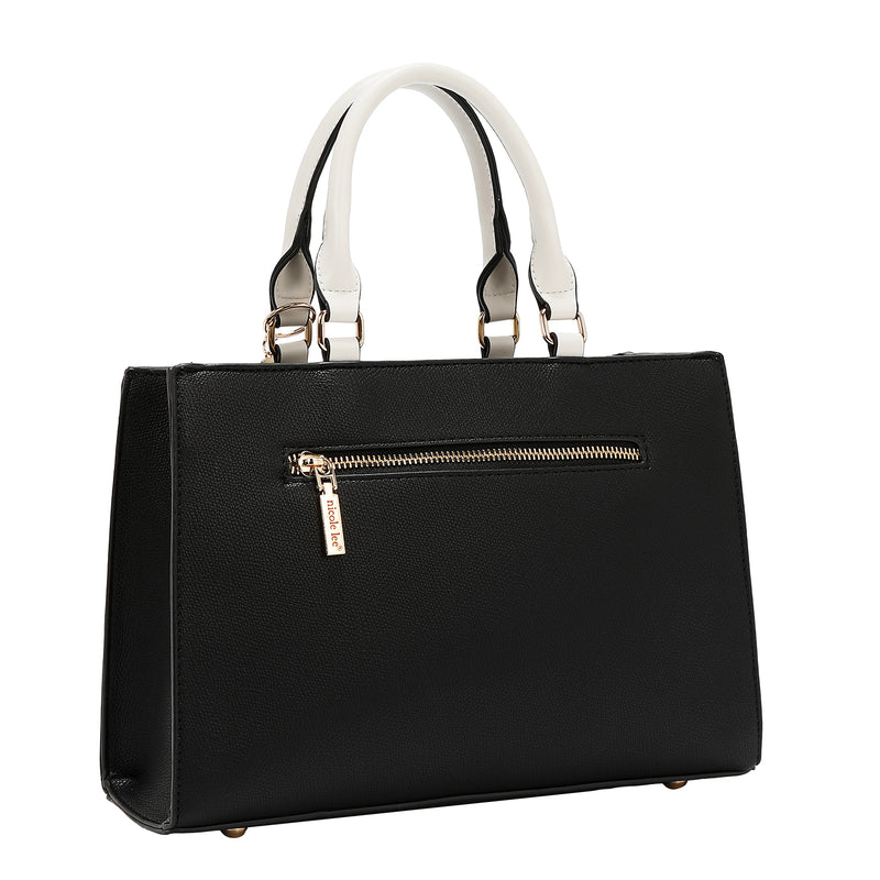 COLORBLOCK POCKET SATCHEL BAG