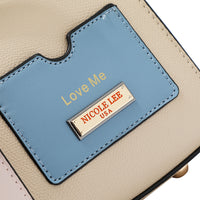 COLORBLOCK POCKET SATCHEL BAG