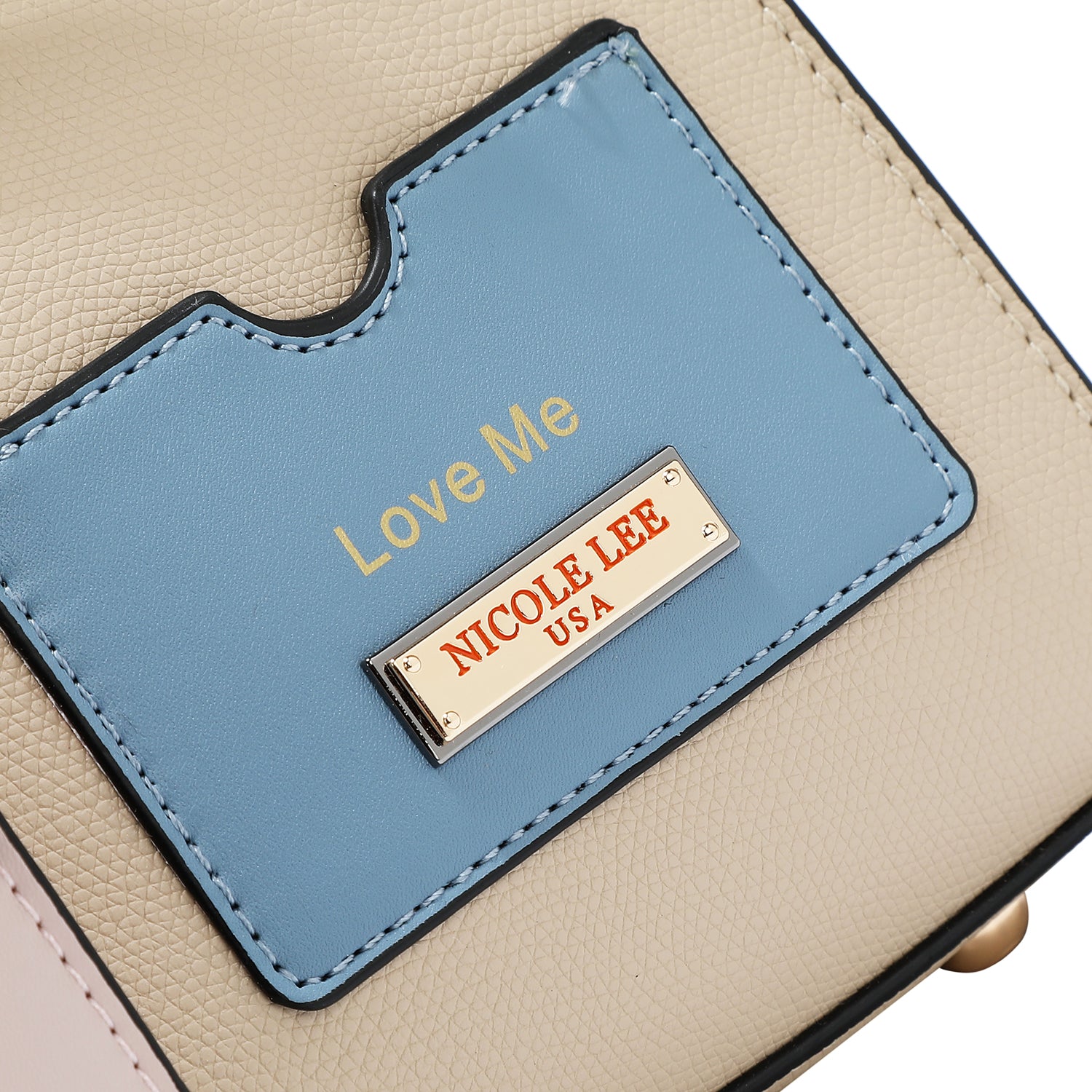 COLORBLOCK POCKET SATCHEL BAG