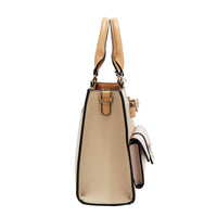 COLORBLOCK POCKET SATCHEL BAG
