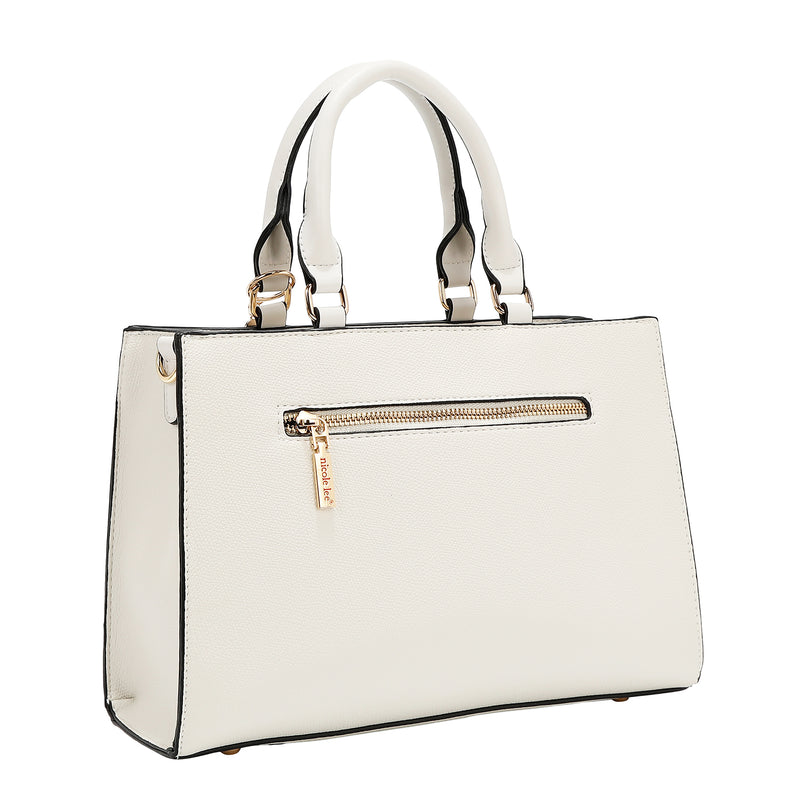 COLORBLOCK POCKET SATCHEL BAG