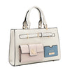 COLORBLOCK POCKET SATCHEL BAG