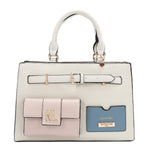 COLORBLOCK POCKET SATCHEL BAG