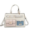 COLORBLOCK POCKET SATCHEL BAG