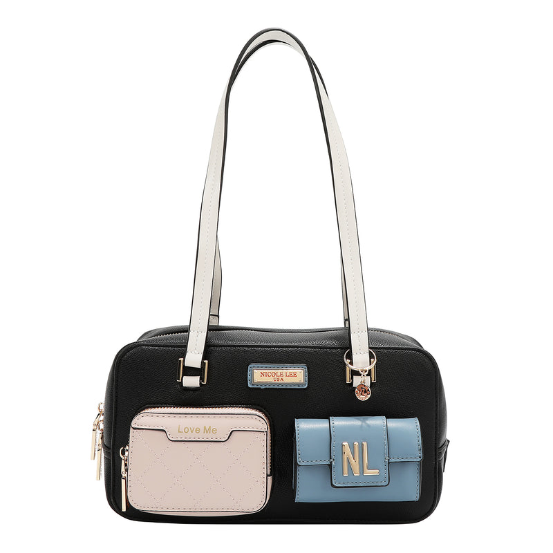 COLORBLOCK POCKET SHOULDER BAG