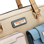 COLORBLOCK POCKET SHOULDER BAG