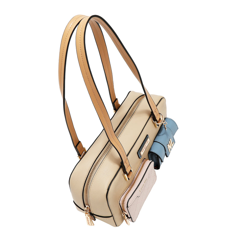 COLORBLOCK POCKET SHOULDER BAG
